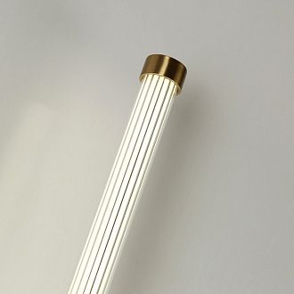 Бра Favourite Lignum 3057-2W, D100*W60*H800, золота, белый плафон цилиндрической формы из акрила