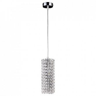 Светильник Lightstar cristallo 795324 Хром, круг 10 см, длина хрусталиков 25 см