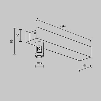 Комплектующие для трековой системы  TRA155CW-BB-PT 26,5*5,5*-8,9 см, *Maytoni technical Accessories for tracks Flarity TRA155CW-BB-PT, Платина