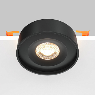 Встраиваемый светильник 10/6 см, LED*11W*4000К, IP20, 600Lm Maytoni Technical Planet, Черный DL035-2-L6B4K, вр 5,5 см