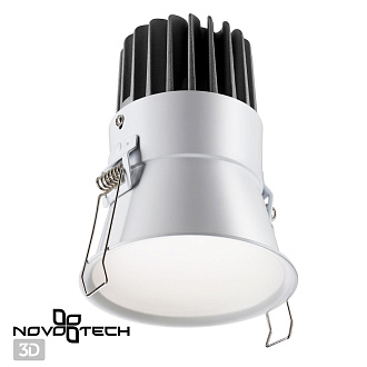 LED светильник 9 см, 18W, 3000-6000K, Novotech Lang 358910, белый, вр 8,2 см