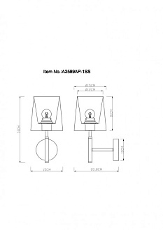 Настенное бра Arte Lamp Rodos A2589AP-1SS, матовое серебро