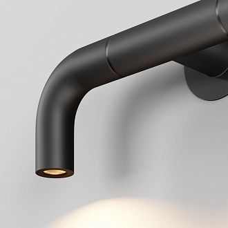 Бра 28,4*7-10,9 см, LED*4W, 3000K, Maytoni Sleek O477WL-L4GF3K, Графит