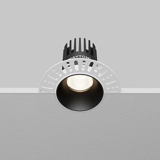 Встраиваемый светильник DL119-10W-4K-TRS-B **-8,2 см, *LED*10W, 4000K, Maytoni technical Dip DL119-10W-4K-TRS-B, Черный, вр 5,8 см