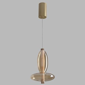 Светильник 18 см, 7W, 3000K, Crystal Lux QUASAR SP7W LED AMBER, золото