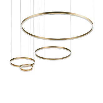 Светильник *80+60+50+40 см, 4*LED*158W, 3000К Loft It 10017/4M Ring, Золото