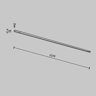 Светильник на шине 207,6*1,4*4539,2 см, LED, 24W, 3000-6000К, Maytoni Technical Flex TR180-1-24WTW-B белый