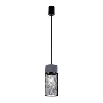 Подвесной светильник 12*188 см, 60W, Favourite cementita 4273-1P серый цемент, матовый черный