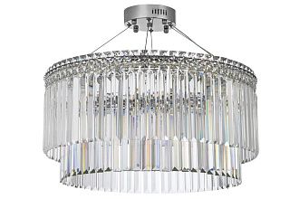Люстра подвесная *60*30 см, Led лента*LED*68W, 3000/6000K, Arti Lampadari Ovindoli Gold Ovindoli L 1.5.60.101 N, Никель