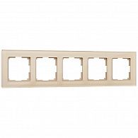 W0051111 Рамка на 5 постов Favorit, шампань,стекло Werkel, 4690389160134