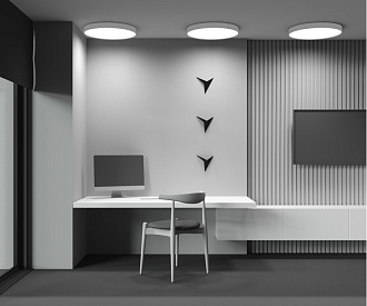 Накладной светильник 60*60*6 см, LED, 90W, 3000К, Maytoni Technical Zon C032CL-90W3K-RD-W белый