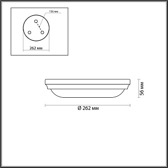 Светильник 26 см Odeon Light Pelow 4956/2, бронза