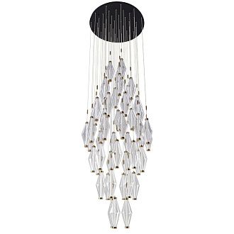 Люстра подвесная *86*230-500 см, *LED*210W, 3000K, Citilux Tanna CL253050, Латунь\Чёрный