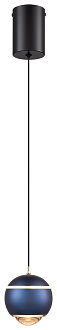 Светильник подвесной Wertmark Ebba WE470.01.396, 10*10 см, синий, золото, черный