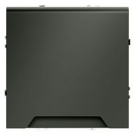 Розетка встраиваемая Voltum S70 с заземлением, защитными шторками и крышкой 16А, титан пластик Soft touch VLS040306