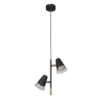 Подвес 29*42,5-160 см, 2*GU10, 35W, F-Promo Trandy 4618-2P, черный матовый