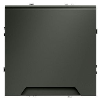 Розетка встраиваемая Voltum S70 с заземлением, защитными шторками и крышкой 16А, титан пластик Soft touch VLS040306