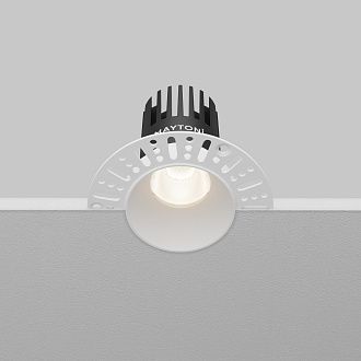 Встраиваемый светильник DL119-10W-4K-TRS-W **-8,2 см, *LED*10W, 4000K, Maytoni technical Dip DL119-10W-4K-TRS-W, Белый, вр 5,8 см