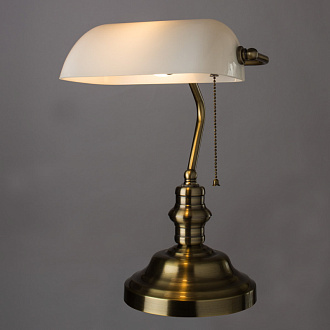 Настольная лампа для офиса Arte Lamp BANKER A2493LT-1AB, античная бронза