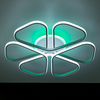 Светильник Citilux Сезар Смарт CL233A270E RGB, 125W LED, 3000-5500K, диаметр 71 см, белый
