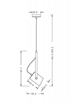 Светильник 10 см, Freya Elori FR4004PL-01WB, черный-белый