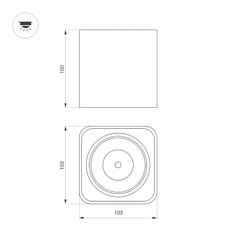 Накладной светильник Arlight 036048 10*10*10 см, 8W, белый (дневной)K,