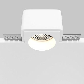 Встраиваемый светильник DL123-GU10-01-W 8*8*-5,5 см, 1*GU10*10W, K, Maytoni technical Gyps Modern DL123-GU10-01-W, Белый, вр 8,4*8,4 см