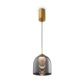 Светильник 15 см, 5W, 3000K, Freya Fume FR5399PL-L4BS1, латунь