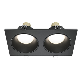 Встраиваемый светильник GU10*50W Maytoni Technical Zoom, Черный DL033-2-02B, вр 8*16 см