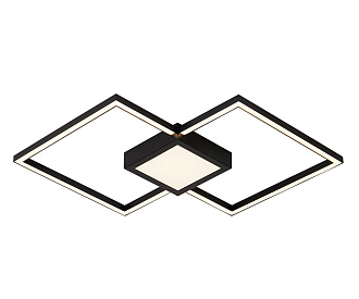 Светильник 72*72*5 см, Led 50W 4000K Черный Kink Light ЛИНД 07612-2,19