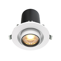 Встраиваемый светильник 9,5*9,8 см, LED*10W, 3000 К, Hidden DL045-01-10W3K-W Maytoni Downlight, Белый, вр 7,5 см