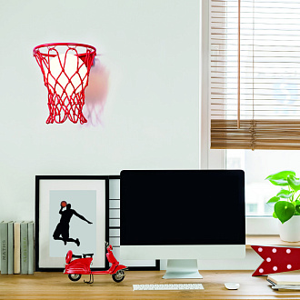 Детское бра 32*30*37 см, E27 * 1 20W,  Mantra Basketball 7244, красный