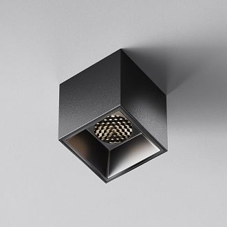 Светильник  C064CL-5W4K-SQ-B 5,3*5,3*-6 см, *LED*5W, 4000K, Maytoni technical Alfa LED C064CL-5W4K-SQ-B, Черный