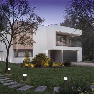 Уличный светильник 11*11*35-35 см, вр  см, 1*E27*20W, K, Mantra Chicago MAN8846, темно-серый