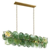 Подвесная люстра 120 см, LOFT IT Lolly 10492/1200R Green, золото