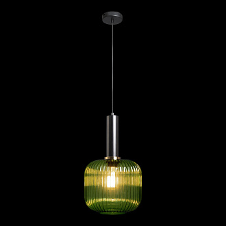 Подвесной светильник Loft IT 2072-B+BL, диаметр 20 см, черный