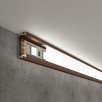 Накладной алюминиевый профиль 2000*15*6 мм латунь/белый для светодиодной ленты LL-2-ALP006 Elektrostandard