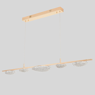 Светильник 130 см, 47W, 3000-6000K, Crystal Lux FELICIDAD SP47W LED, золото