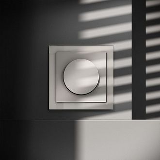 Светорегулятор встраиваемый Voltum S70 поворотно-нажимной 600 Вт, кашемир пластик Soft touch VLS070303