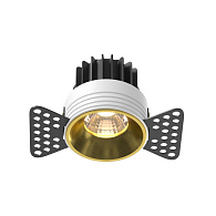Встраиваемый светильник 5,4*5,4*5,3 см, LED, 7W, 3000К, Maytoni Technical ROUND DL058-7W3K-TRS-BS латунный, вр 5,5 см