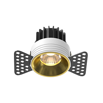 Встраиваемый светильник 5,4*5,4*5,3 см, LED, 7W, 3000К, Maytoni Technical ROUND DL058-7W3K-TRS-BS латунный, вр 5,5 см