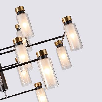 Люстра на штанге 123,5*95,5 см, 16*E14, 960W, Favourite Slank 4482-16P черный