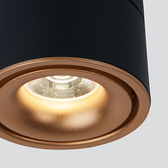 Накладной светодиодный светильник DLR031 15W 4200K 3100 черный матовый/золото Elektrostandard
