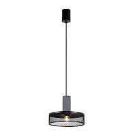 Подвесной светильник 25*178 см, 60W, Favourite cementita 4273-2P серый цемент, матовый черный