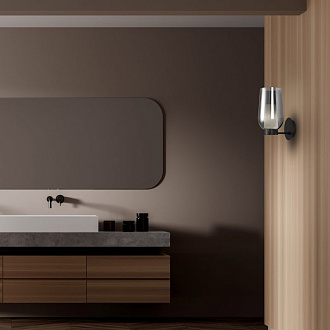 Бра 23*18*36 см, 1*E27 20W черный/мрамор Mantra Nora 8288