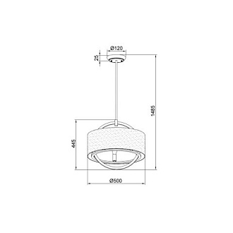 Подвесная люстра  50*149 см, 5*E14 сатин никель Vele Luce Effe VL4135L05