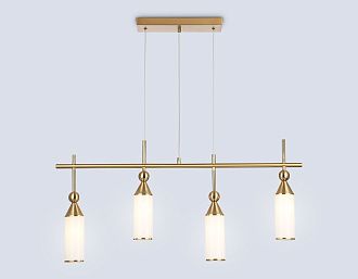 Подвесной светильник 84,5*6,5*41-115 см, 4*E14*40W, K, Ambrella Light High Light LH55274, латунь