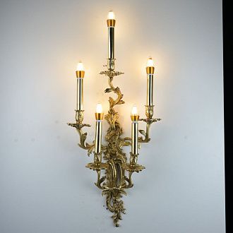 Бра Marcello Bad 85*40*40 см, 5*E14*40W, ImperiumLoft 255546-01, Золотистый