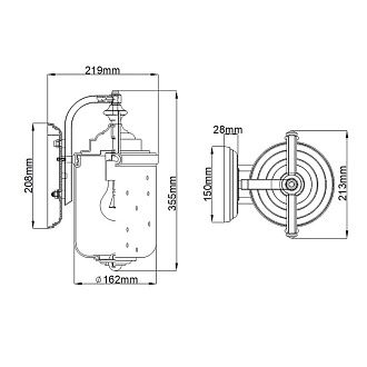 Настенный фонарь Hinkley, Арт. HK-WILLOUGHBY-S-OZ