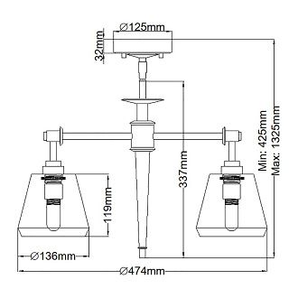 Люстра для ванных комнат Elstead Lighting, Арт. BATH-AGATHA3P-PC